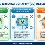 Gas chromatography detectors used in laboratory analysis