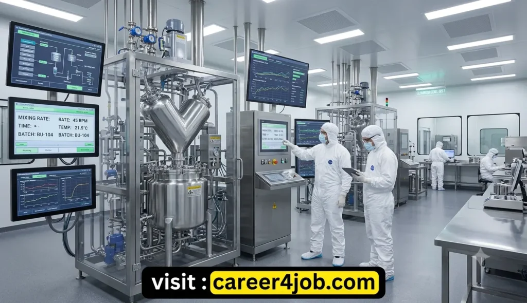 Modern pharmaceutical facility using automated mixing technology