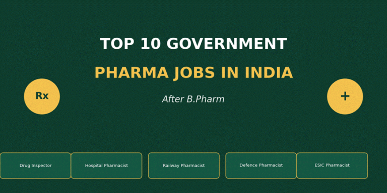 Government pharma jobs open up after B.Pharm across hospitals, railways, defence