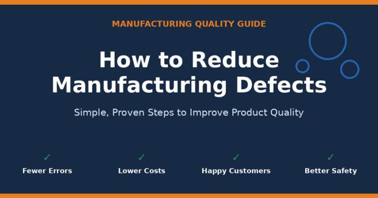 How to reduce manufacturing defects: a quick overview