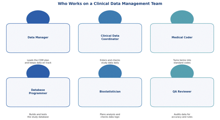 Common roles on a clinical data management team