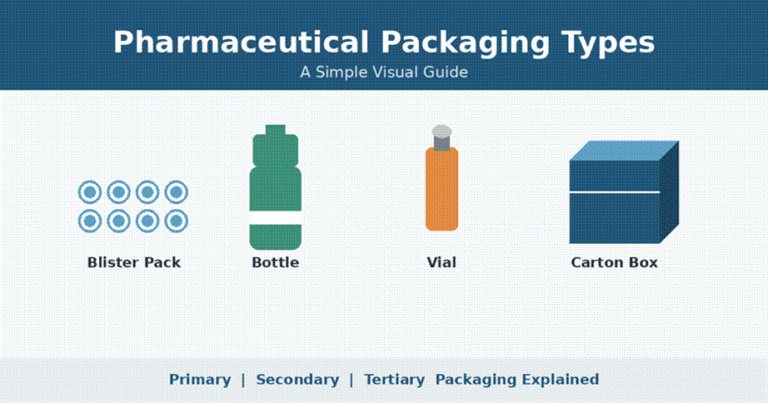 Pharmaceutical packaging comes in many forms, from blister packs to shipping boxes.