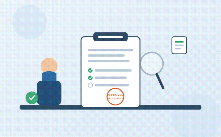 A regulatory affairs professional checks documents and gets products approved.