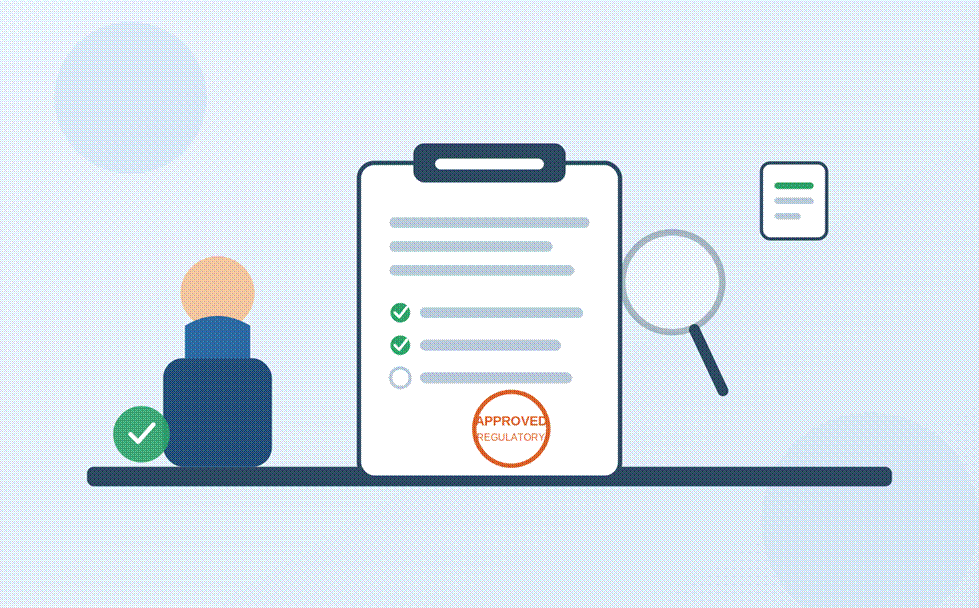 A regulatory affairs professional checks documents and gets products approved.